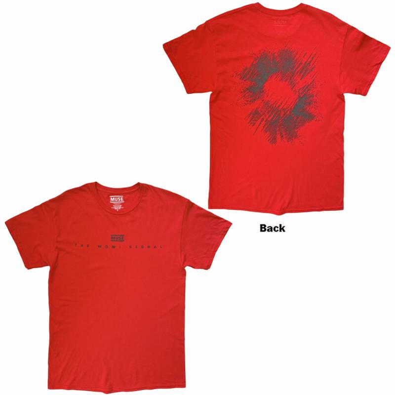 【予約商品】MUSE バンドTシャツ ユニセックス: The Wow Signal (Red) (Back Print)