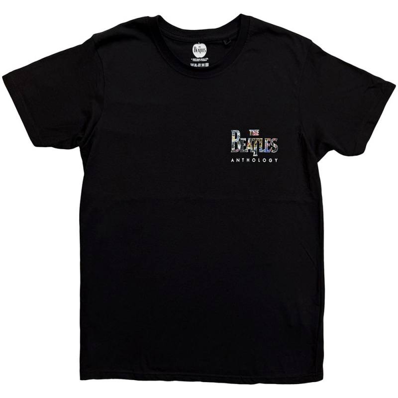 【予約商品】THE BEATLES バンドTシャツ ユニセックス: Collage Logo (Black)