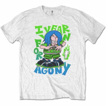 【予約商品】BILLIE EILISH バンドTシャツ ユニセックス: Agony (White) - WHITE