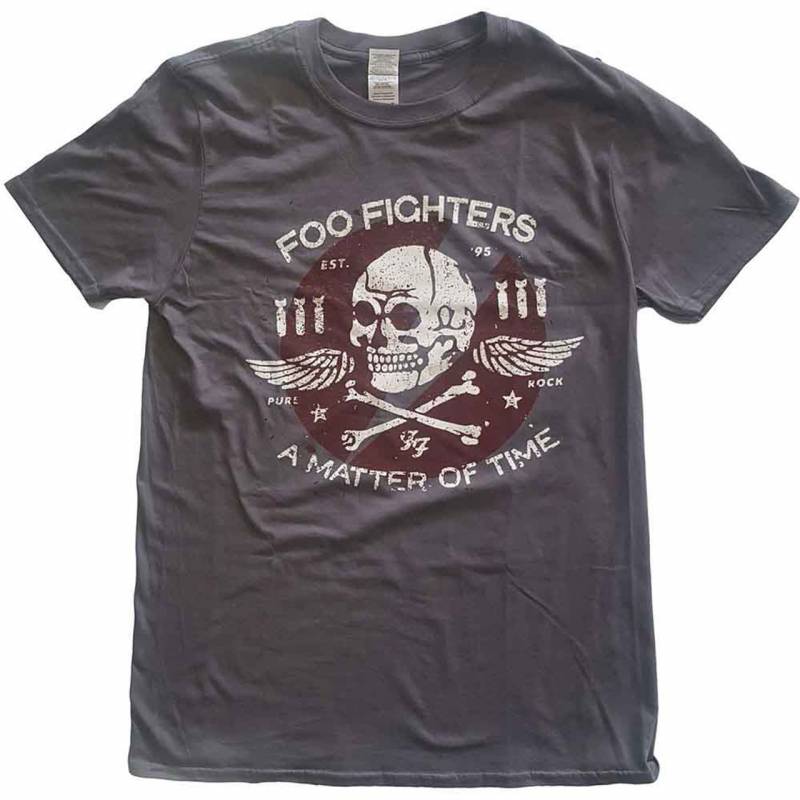 【予約商品】FOO FIGHTERS バンドTシャツ ユニセックス: Matter of Time (Charcoal Grey)