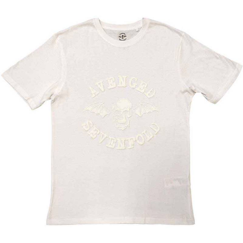 【予約商品】AVENGED SEVENFOLD バンドTシャツ ユニセックス: Classic Deathbat (White) (Hi-Build)