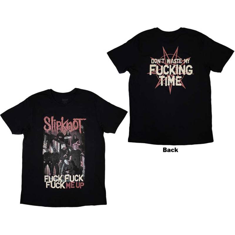 【予約商品】SLIPKNOT バンドTシャツ ユニセックス: Fuck Me Up (Black) (Back Print) - BLACK