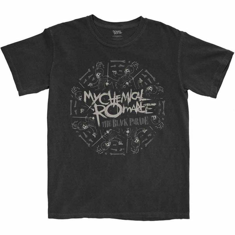 【予約商品】MY CHEMICAL ROMANCE バンドTシャツ ユニセックス: Circle March (Black)