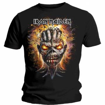 【予約商品】IRON MAIDEN バンドTシャツ ユニセックス: Eddie Exploding Head - BLACK