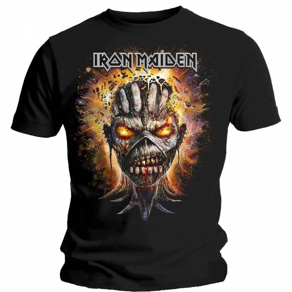 【予約商品】IRON MAIDEN バンドTシャツ ユニセックス: Eddie Exploding Head - BLACK