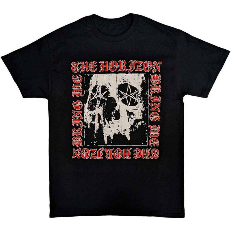 【予約商品】BRING ME THE HORIZON バンドTシャツ ユニセックス: Metal Logo Skull (Black)
