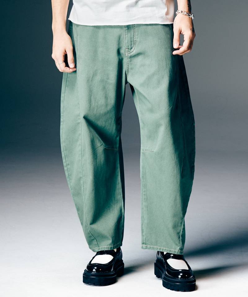 【予約商品】glamb(グラム) Color Barrel Denim / カラーバレルデニム - Green