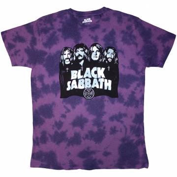 【予約商品】BLACK SABBATH バンドTシャツ ユニセックス: Band & Logo (Wash Collection) - PURPLE