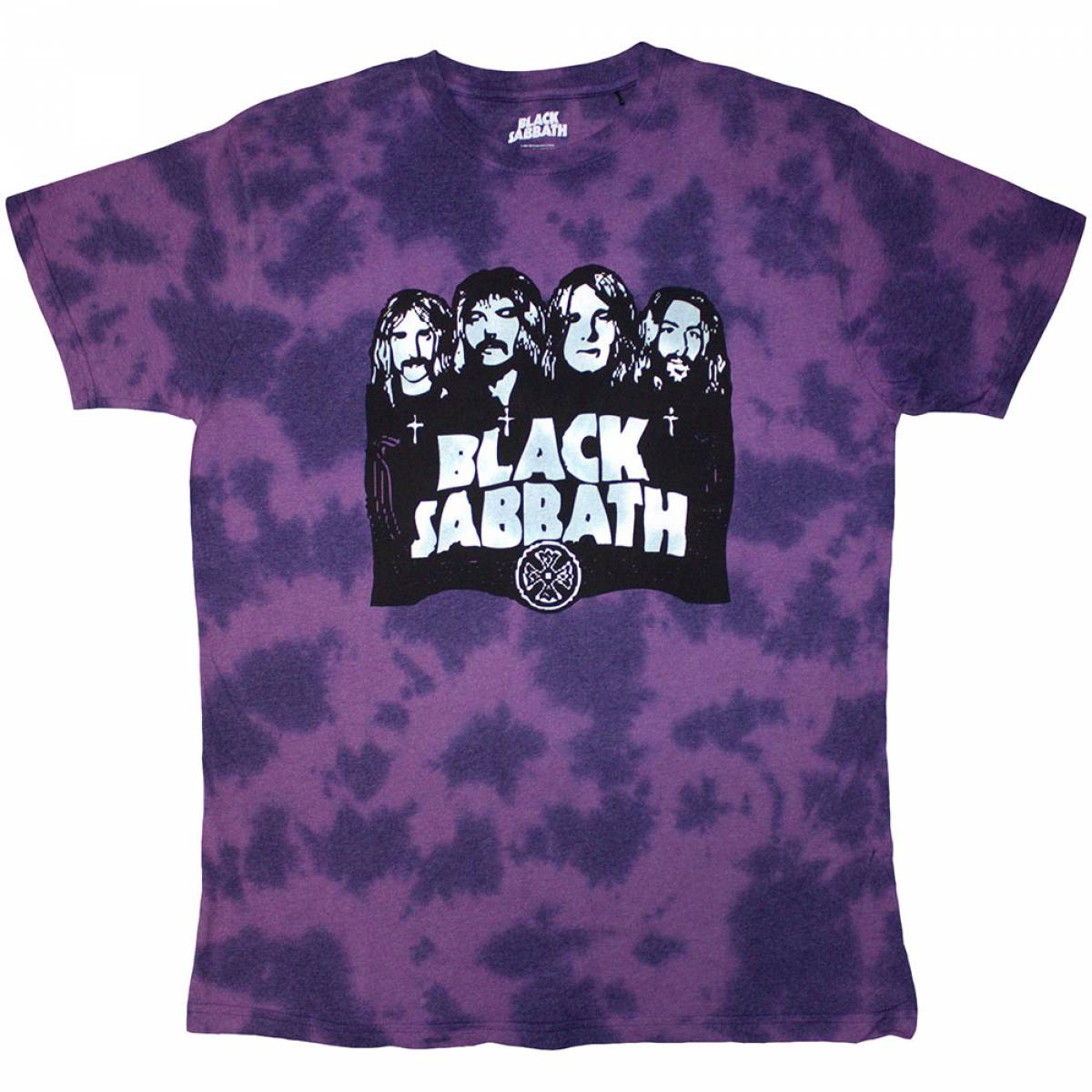 【予約商品】BLACK SABBATH バンドTシャツ ユニセックス: Band & Logo (Wash Collection) - PURPLE