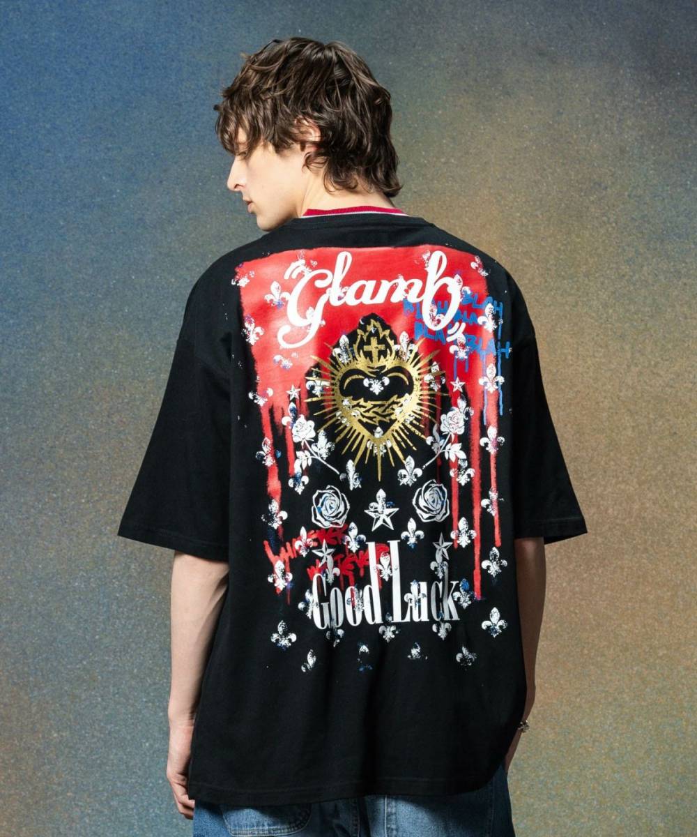【予約商品】glamb(グラム)GB0225/CS10 : Good Luck T-Shirt II / グッドラックＴシャツ２ - Black