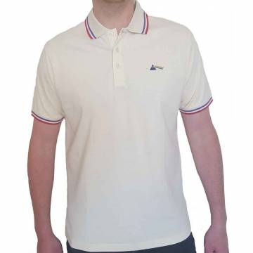 【予約商品】PINK FLOYD Unisex Polo Shirt: Dark Side of the Moon Prism (Natural) - NATURAL