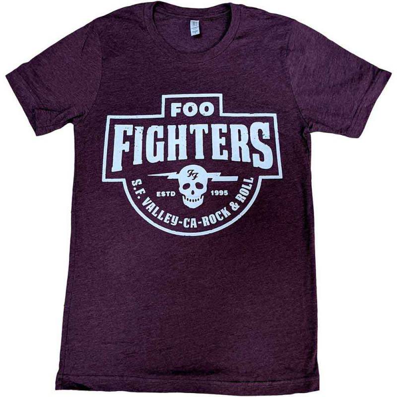 【予約商品】FOO FIGHTERS バンドTシャツ ユニセックス: SF Valley (Maroon Red) (Ex-Tour) (Small) - MAROON RED