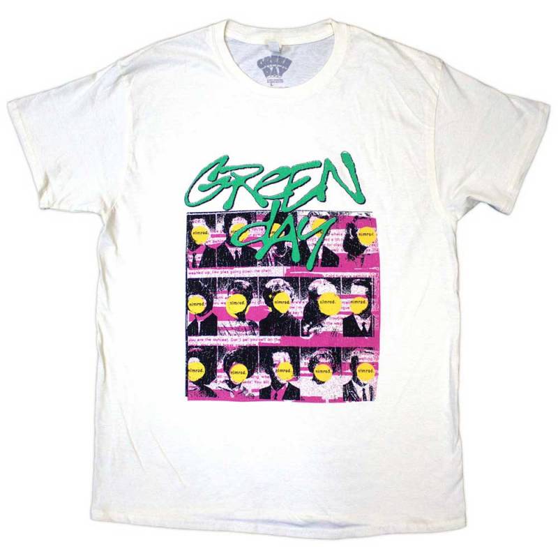 【予約商品】GREEN DAY バンドTシャツ ユニセックス: Nimrod Mugshots (Natural) - NATURAL