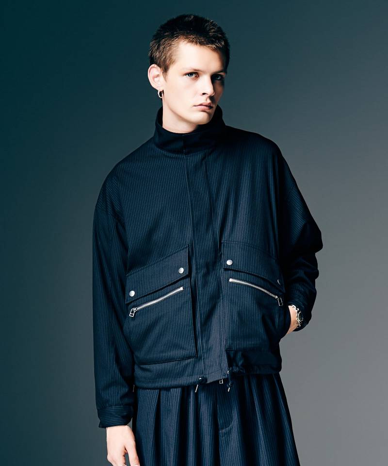 【予約商品】glamb(グラム) Double Pocket Blouson / ダブルポケットブルゾン - Black