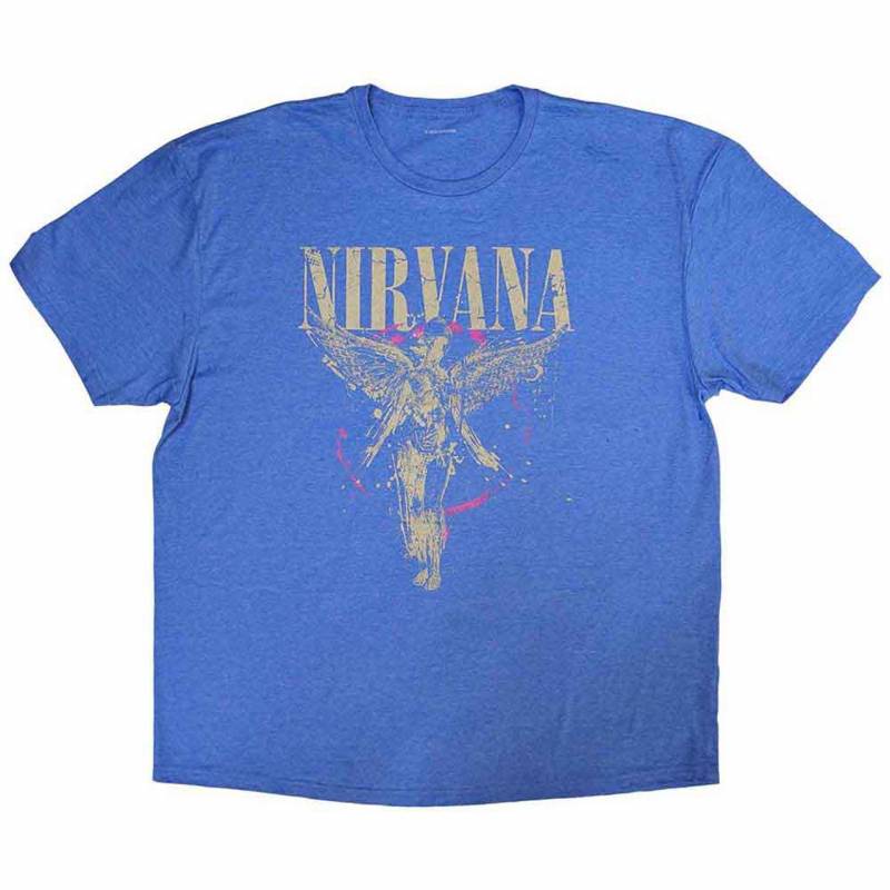 【予約商品】NIRVANA バンドTシャツ ユニセックス: In Utero (Light Blue)