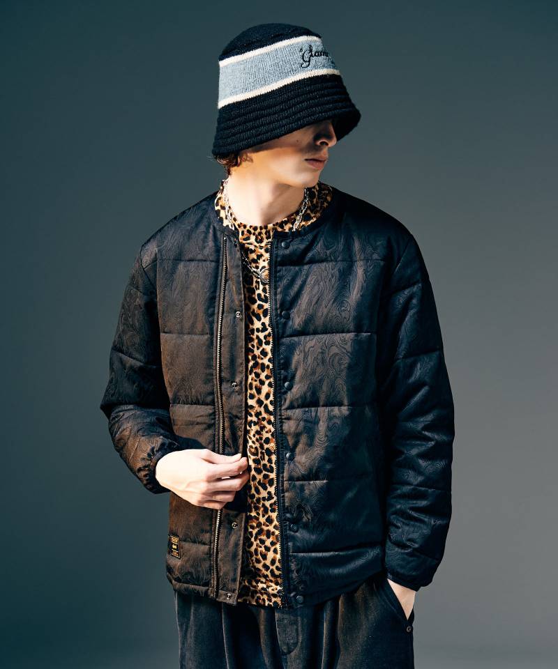 【予約商品】glamb(グラム)Paisley Padded Jacket / ペイズリーパデッドジャケット - Black