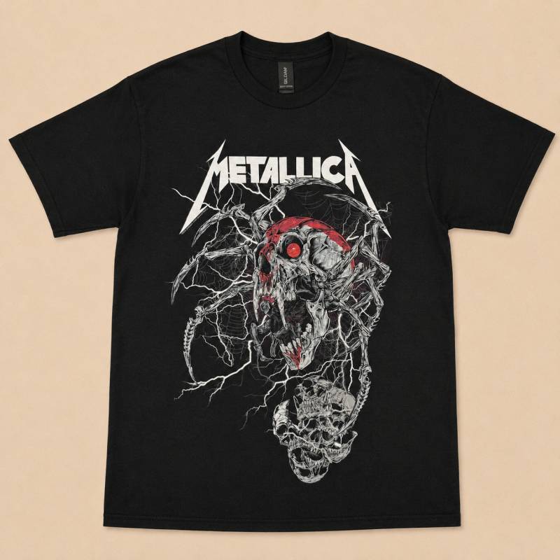 【予約商品】METALLICA バンドTシャツ ユニセックス: Spider Dead (Black)
