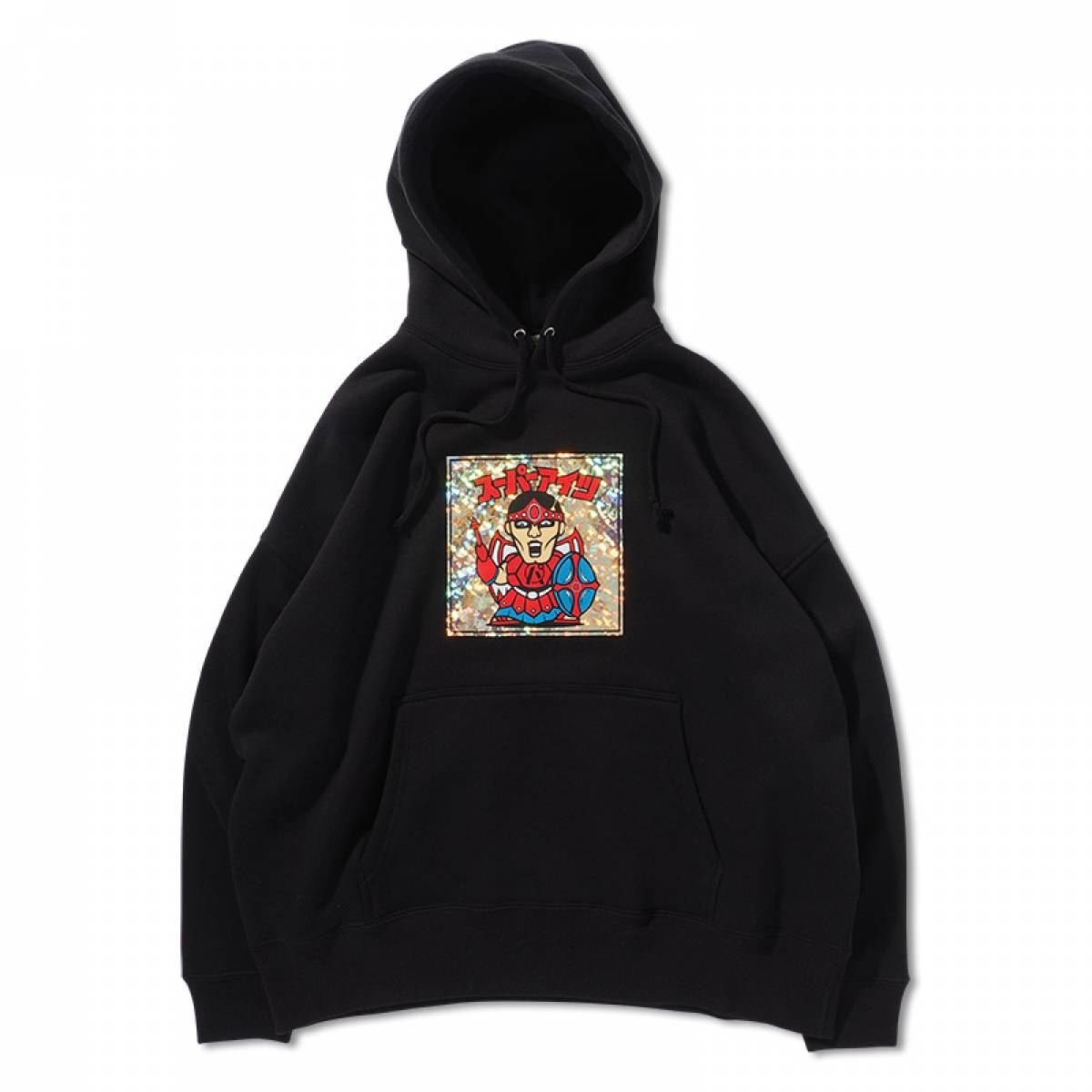 PUNK DRUNKERS スーパーアイツキラシールパーカー - BLACK