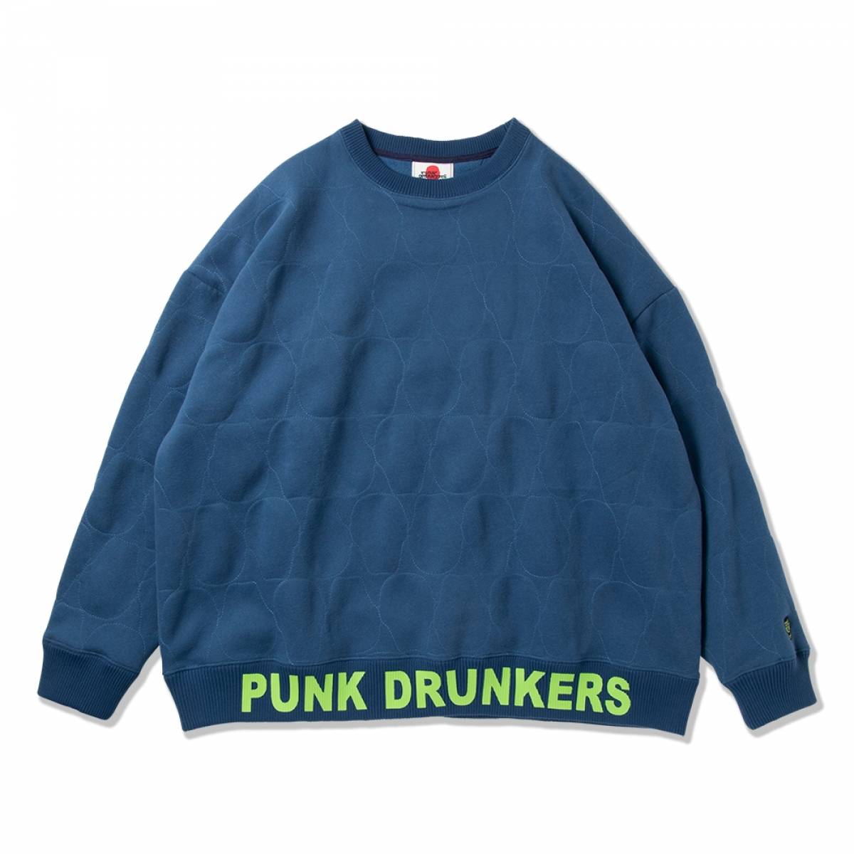 【予約商品】PUNK DRUNKERS (パンクドランカーズ) あいつキルティングトレーナー - BLUE