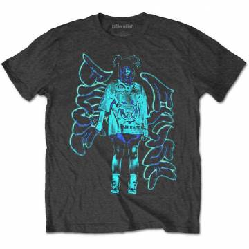 【予約商品】BILLIE EILISH バンドTシャツ ユニセックス: Neon Graffiti Logo (Charcoal Grey) - CHARCOAL GREY