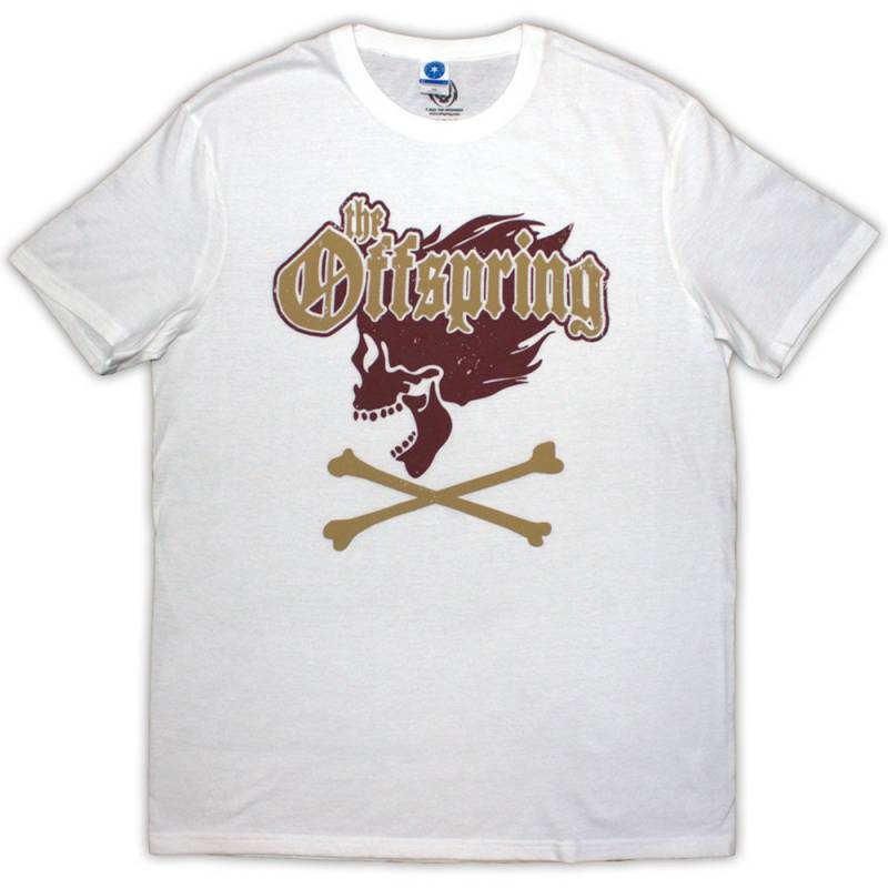 【予約商品】THE OFFSPRING バンドTシャツ ユニセックス: Screaming Skull (White)