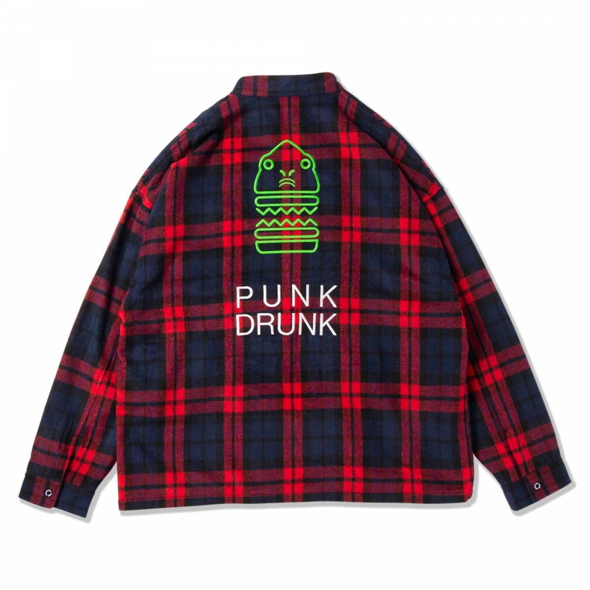 【予約商品】PUNK DRUNKERS (パンクドランカーズ) 鮫人チェックシェフJKT - RED CHECK