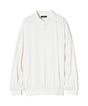 【予約商品】glamb(グラム) GB0424/CS22 : Glamour Henley Cutsew / グラマーヘンリーカットソー - White