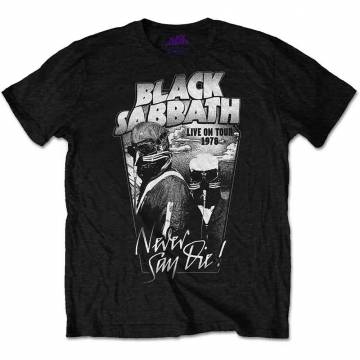 【予約商品】BLACK SABBATH バンドTシャツ ユニセックス: Never Say Die - BLACK