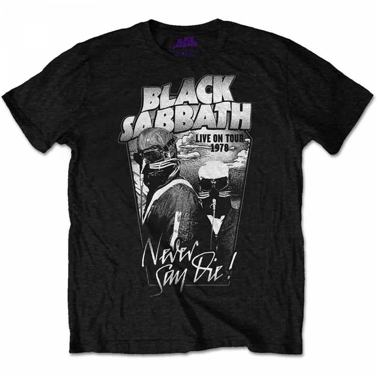【予約商品】BLACK SABBATH バンドTシャツ ユニセックス: Never Say Die - BLACK