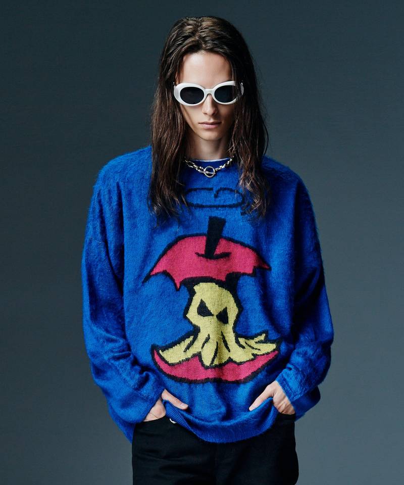 【予約商品】glamb(グラム) Eaten Apple Knit / イートゥンアップルニット - Blue
