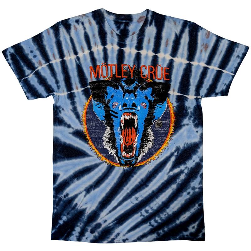 MOTLEY CRUE バンドTシャツ ユニセックス: Screaming Animal (Wash Collection) - LIGHT BLUE