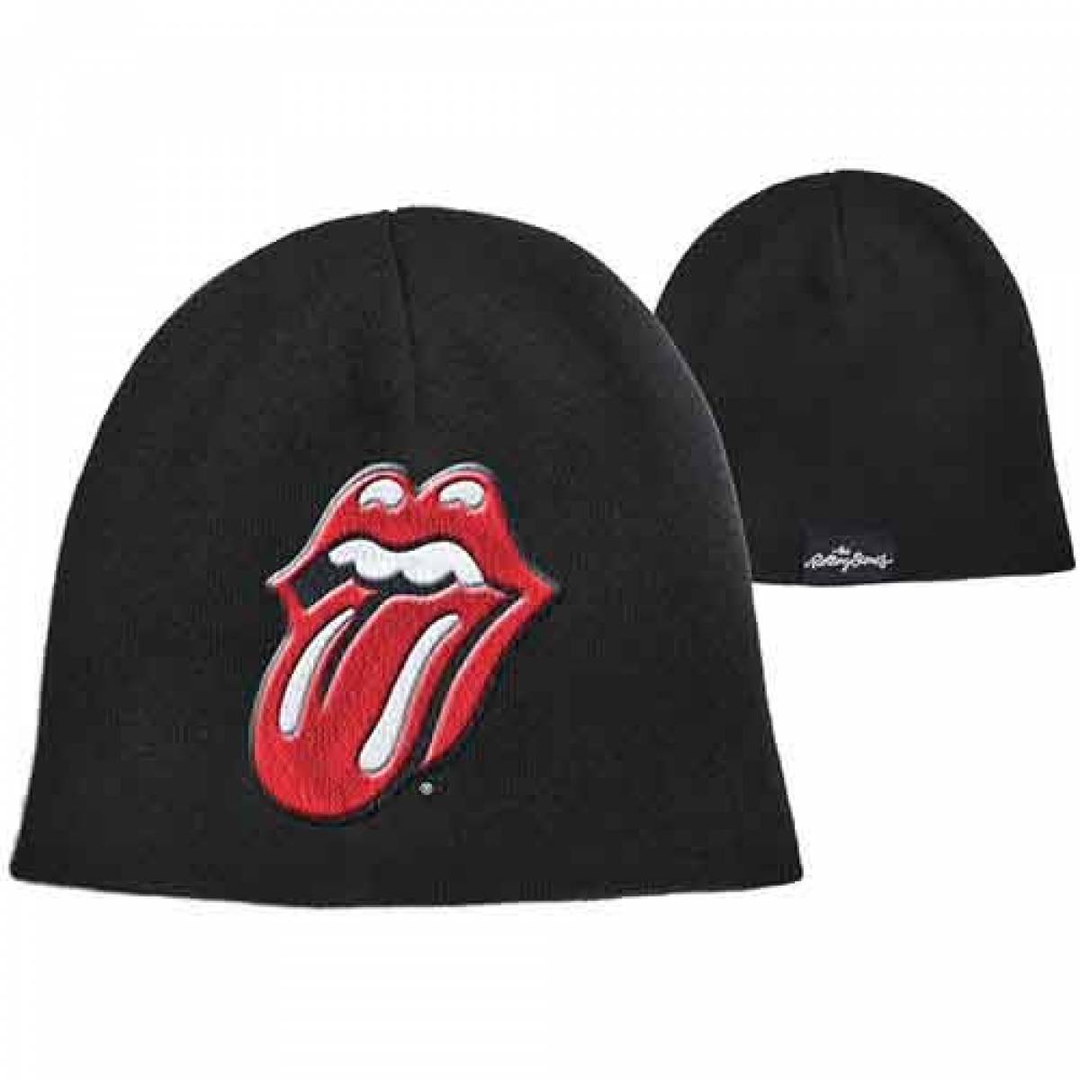 【予約商品】THE ROLLING STONES Unisex Beanie Hat: Classic Tongue (Black) - BLACK