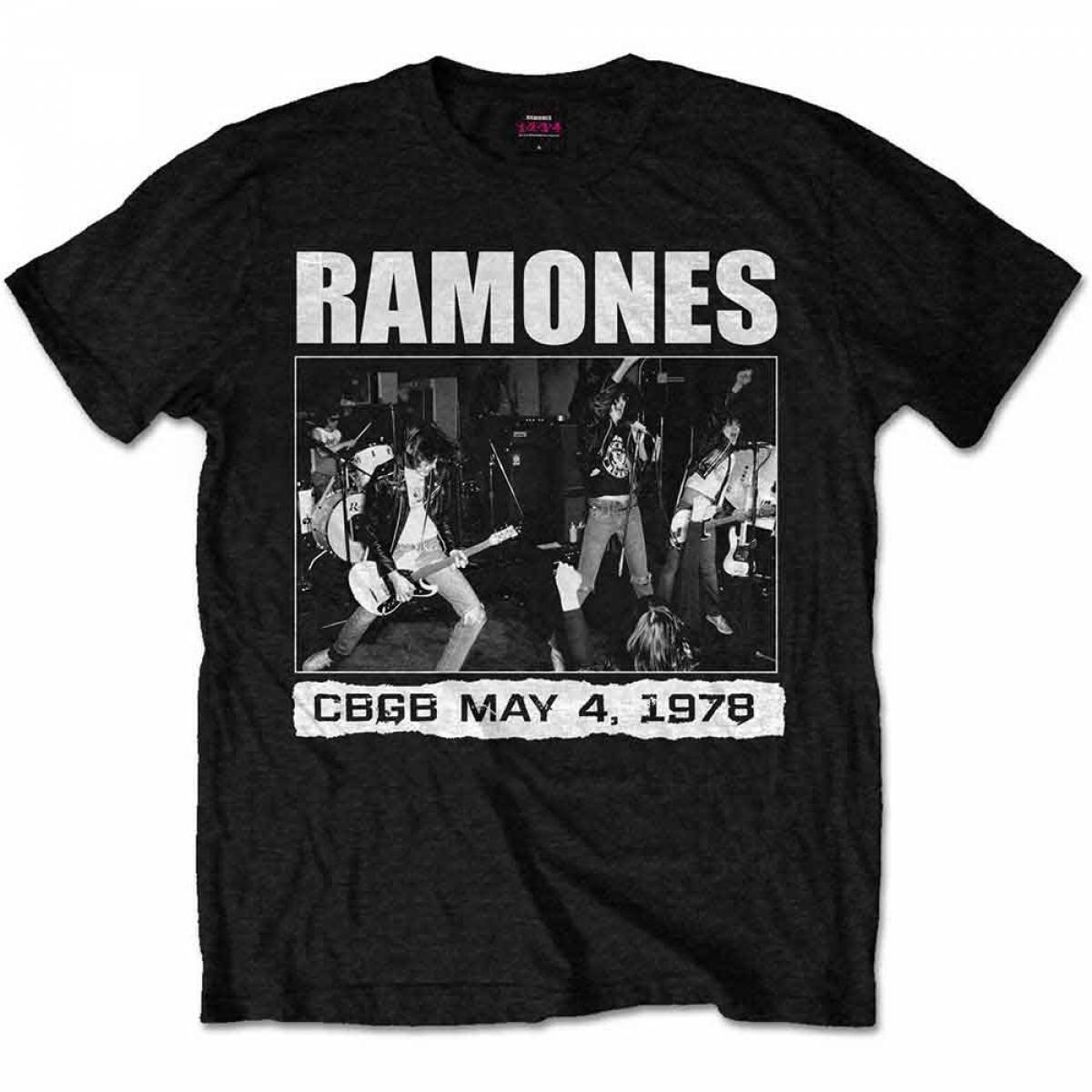【予約商品】RAMONES バンドTシャツ ユニセックス: CBGB 1978 (Black) - BLACK