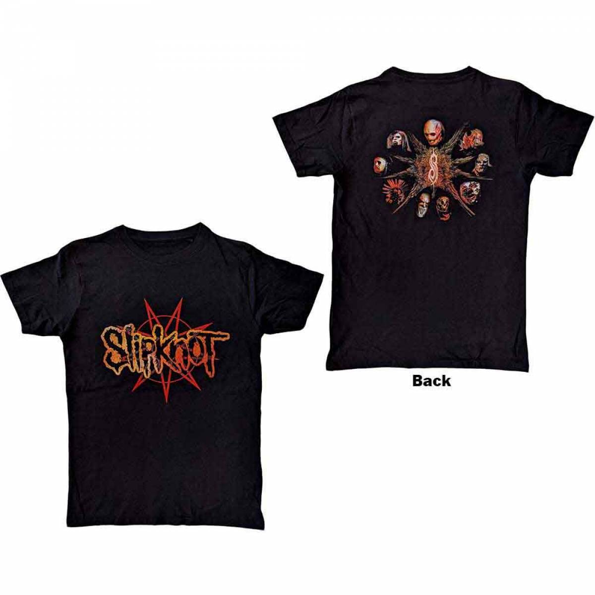 【予約商品】SLIPKNOT ユニセックスTシャツ: The End So Far Pentagram Heads (Back Print)