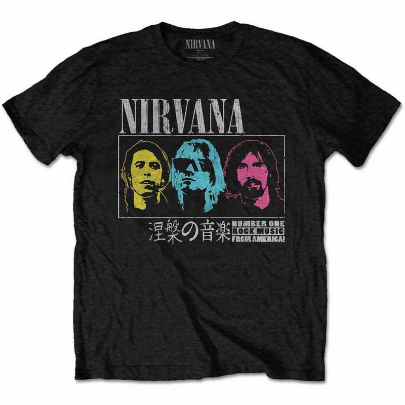 【予約商品】NIRVANA バンドTシャツ ユニセックス: Japan! (Black)