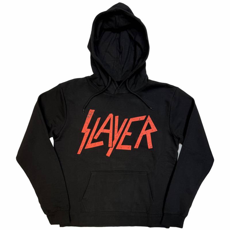 【予約商品】SLAYER Unisex Pullover Hoodie: Distressed Logo (Black)