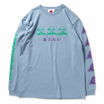 【予約商品】PUNK DRUNKERS (パンクドランカーズ) あぶないロンTEE - A.BLUE