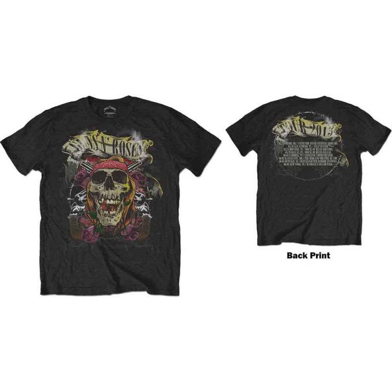 【予約商品】GUNS N' ROSES バンドTシャツ ユニセックス: Trashy Skull (Black) (Back Print)
