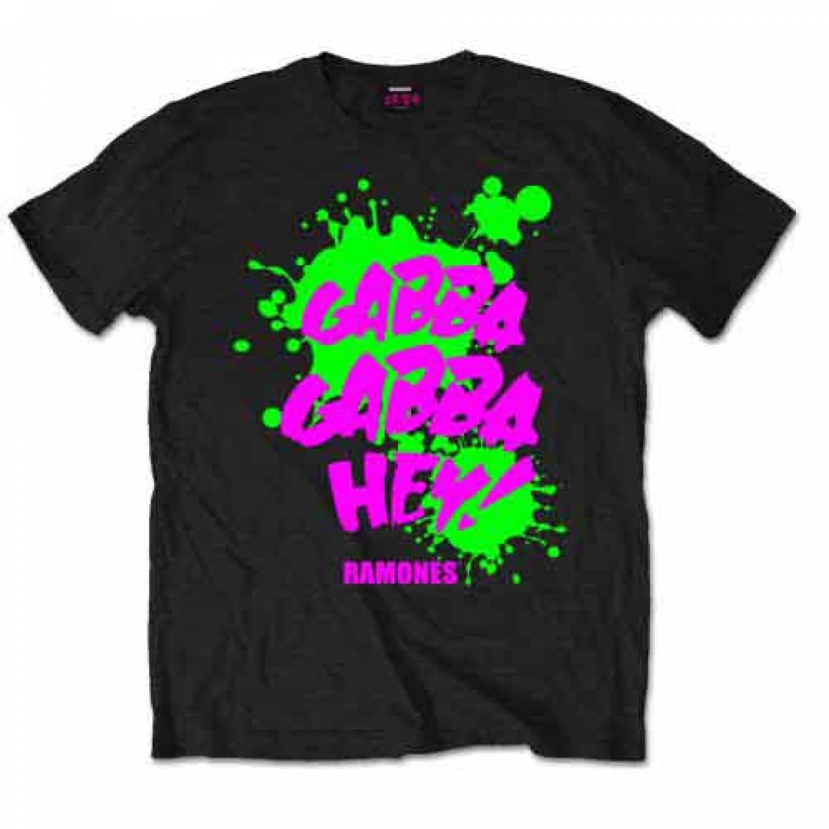 【予約商品】RAMONES バンドTシャツ ユニセックス: Gabba Gabba Hey (Black) - BLACK