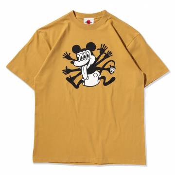 【予約商品】PUNK DRUNKERS クレイジーマウスTEE - MUSTARD