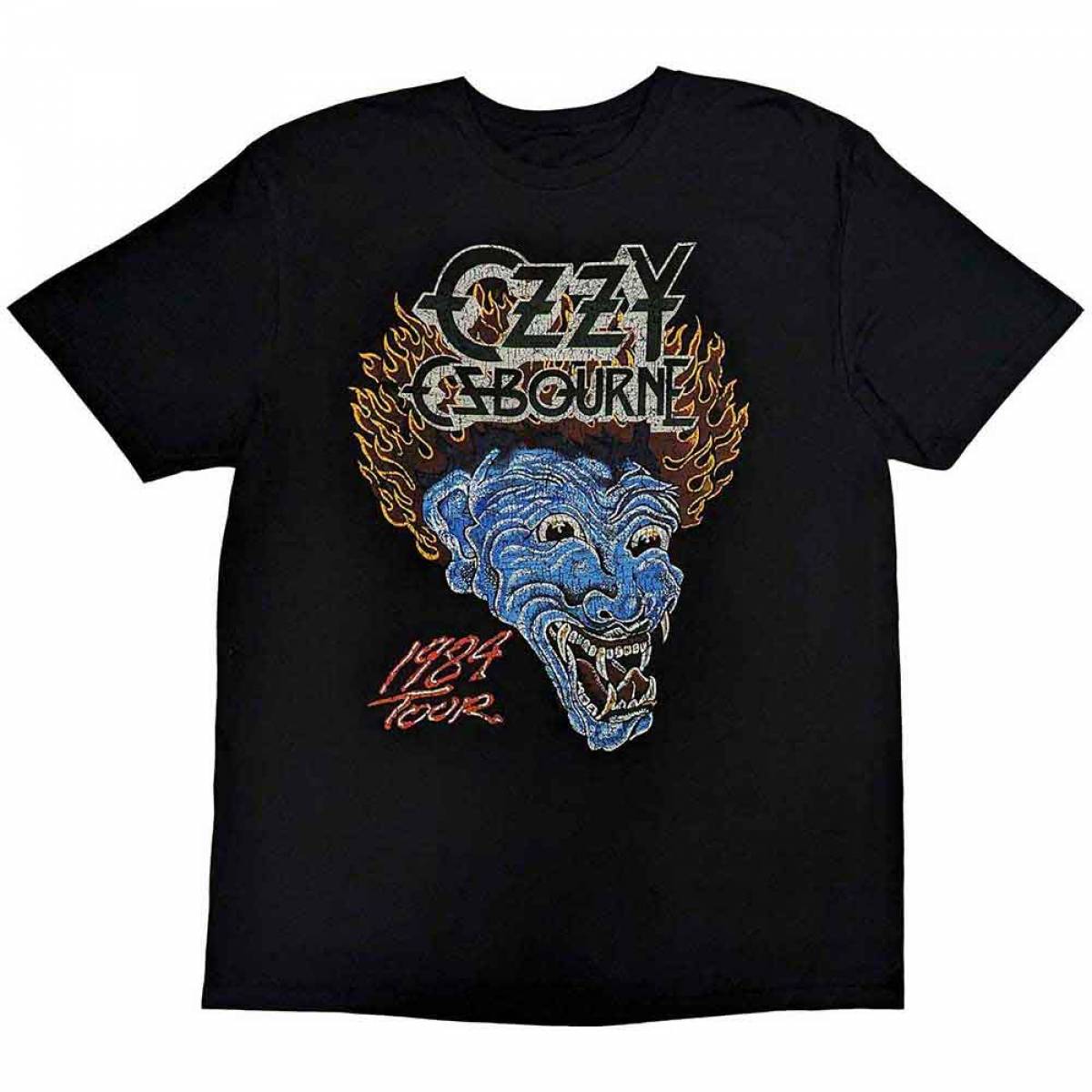 【予約商品】OZZY OSBOURNE バンドTシャツ ユニセックス: Bark At The Moon Tour '84 (Black) (Back Print) - BLACK