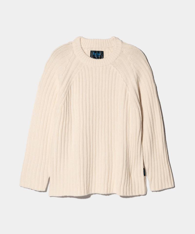 【予約商品】glamb(グラム)Blue Noise Low Gauge Rib Knit / ブルーノイズローゲージリブニット - White