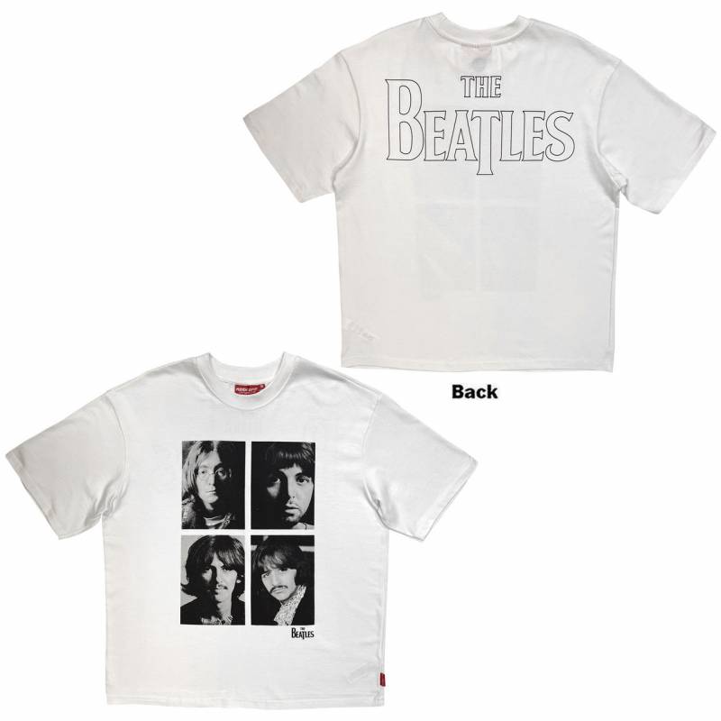 【予約商品】The Beatles Unisex Unplugged バンドTシャツ: Four Portrait Wash (White)