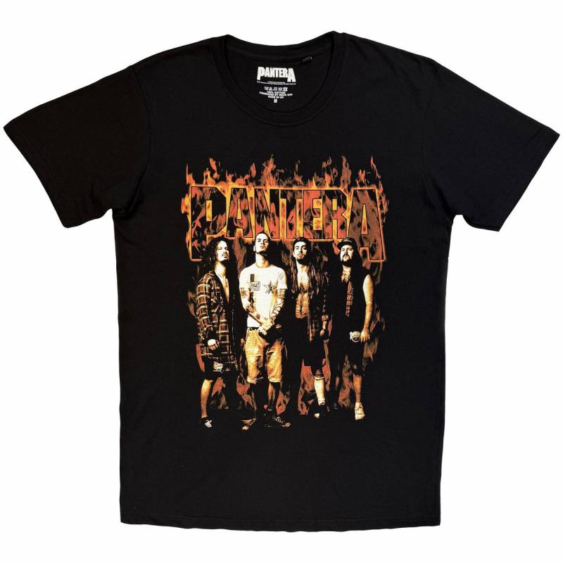 【予約商品】PANTERA バンドTシャツ ユニセックス: Flames (Black)