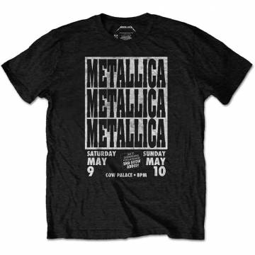 【予約商品】METALLICA Unisex Eco バンドTシャツ: Cow Palace (Black) - BLACK
