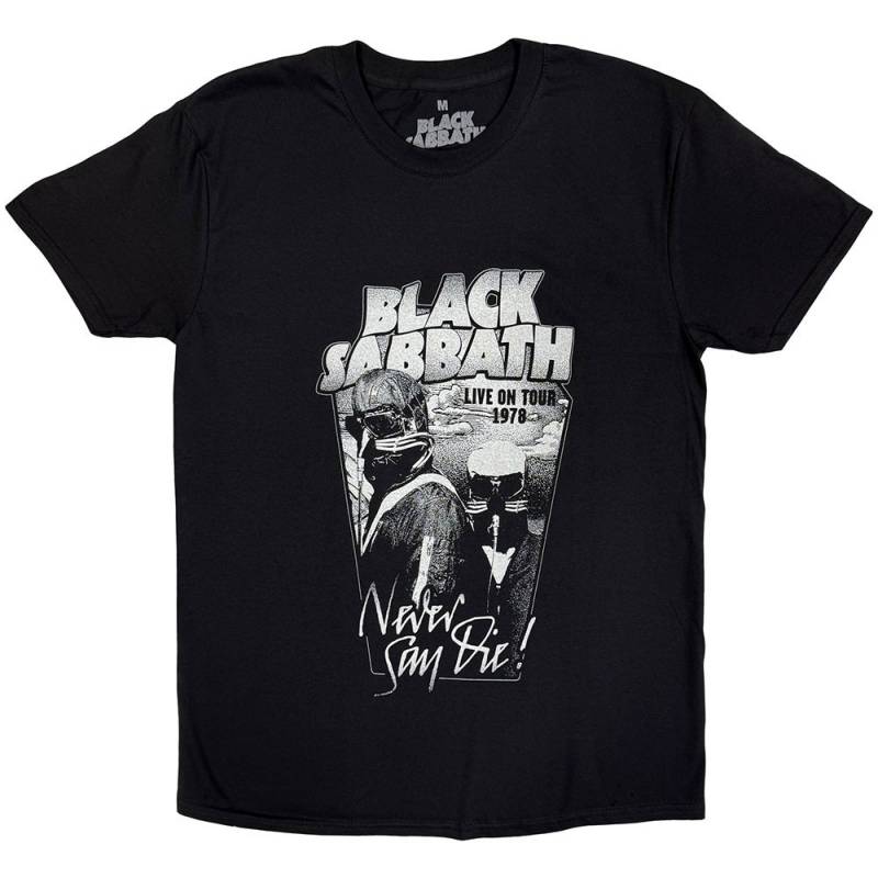 【予約商品】BLACK SABBATH バンドTシャツ ユニセックス: Never Say Die Grey Tone (Black)