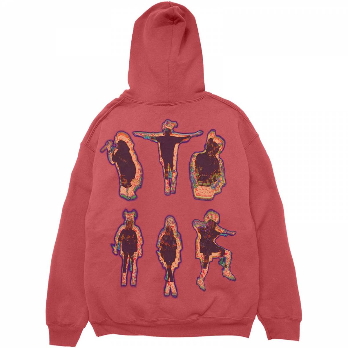 【予約商品】BILLIE EILISH Unisex Pullover Hoodie: Silhouettes (Back Print) - RED