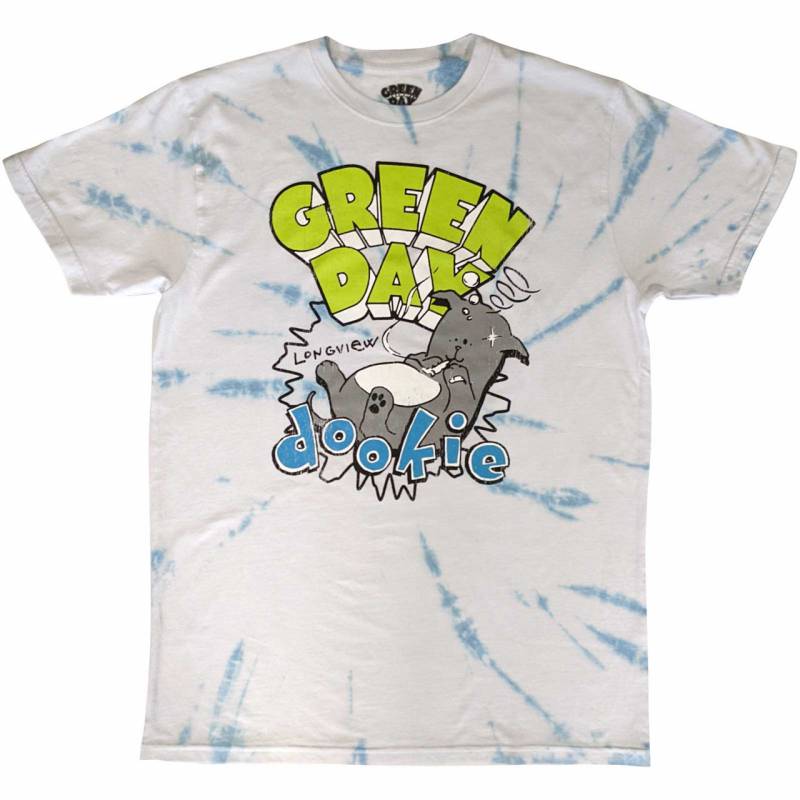 【予約商品】GREEN DAY バンドTシャツ ユニセックス: Dookie Longview (White) (Wash Collection)