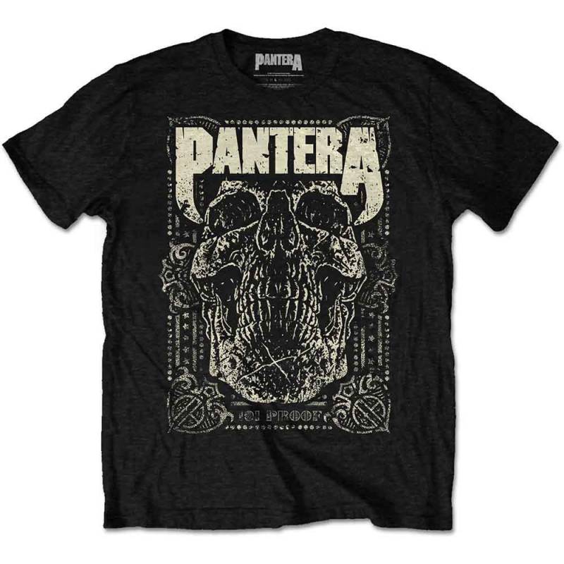 【予約商品】PANTERA バンドTシャツ ユニセックス: 101 Proof Skull (Black)
