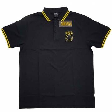 【予約商品】NIRVANA Unisex Polo Shirt: Happy Face
